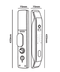 Khoá điện tử Hubert Cửa Gỗ HB CG26 Dark Gray
