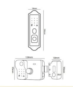 Khoá điện tử cửa cổng Hubert HB CCI3 EU Black