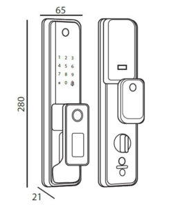 Khóa điện tử cửa gỗ Hubert HB CG67 Mini