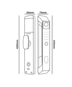 Khóa điện tử cửa gỗ Hubert HB CG69 Black