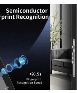 Khóa điện tử cửa gỗ Hubert HB CG69 Black