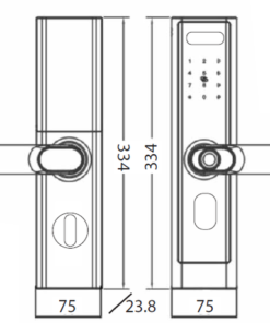 Khóa điện tử cửa gỗ Hubert HB CG75