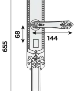 Khoá điện tử đại sảnh Hubert HB DS77 Copper