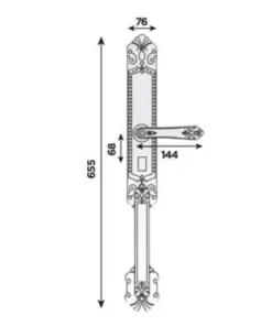 Khoá điện tử đại sảnh Hubert HB DS77 Gold