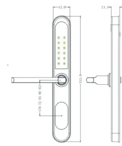 Khoá điện tử Hubert Khách Sạn HB KS79 Black