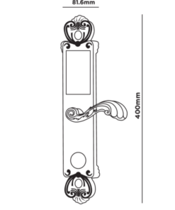 Khóa điện tử khách sạn Hubert HB KS86 Amber Gold