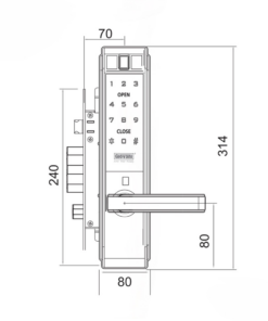 Khóa điện tử cửa gỗ GIOVANI GSL-K66B