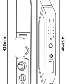 Khóa điện tử cửa gỗ Hubert HB CG68 Copper