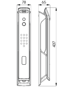 Khóa điện tử cửa gỗ DEMAX SL999.001 Nano Black