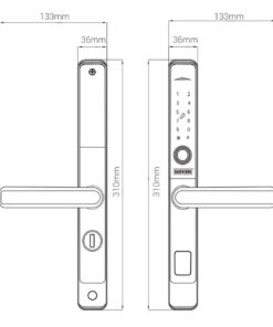Khóa điện tử cửa nhôm GIOVANI GSL-582G Khóa điện tử cửa nhôm GIOVANI GSL-582G