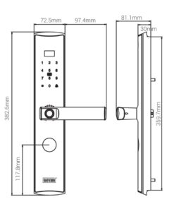 Khóa điện tử cửa gỗ GIOVANI GSL-A2C
