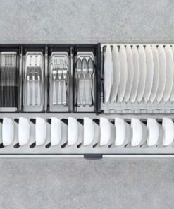 Giá bát đĩa hộp âm tủ ray giảm chấn Eurogold EU133 Giá bát đĩa hộp âm tủ ray giảm chấn Eurogold EU133