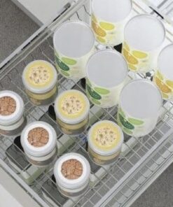 Giá gia vị inox nan vuông ray giảm chấn Eurogold ERO20