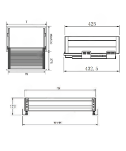 Giá xoong nồi hộp 2 lớp đáy, gắn cánh Eurogold EU130