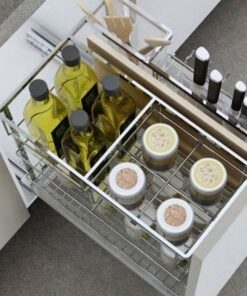 Giá dao thớt nan dẹt inox mờ - Hệ dẫn hướng chống rung Eurogold EP