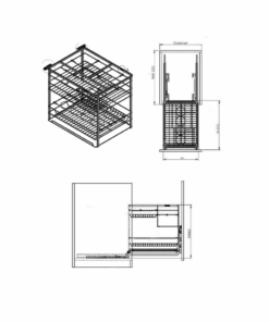 Giá gia vị inox nan dẹt – Hệ dẫn hướng chống rung Eurogold EP22