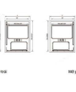 Tủ kho hộp cánh mở phay xước mờ cao cấp Eurogold MX0645