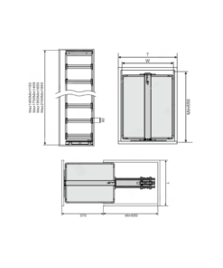 Tủ kho inox hộp cánh rút Eurogold M030