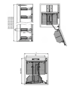 Tủ kho inox nan dẹt 6 tầng cánh mở Eurogold EPL80