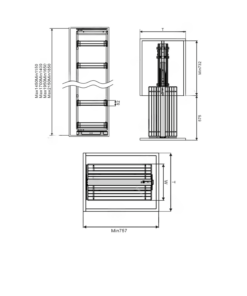 Tủ kho nan 6 tầng cánh rút Eurogold EP90640; EG90640S