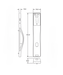 Khoá điện tử cửa gỗ Hyundai HY-SLA807F Black Khoá điện tử cửa gỗ Hyundai HY-SLA807F Black