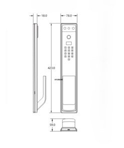 Khoá điện tử Hyundai HY-SLA909F Black