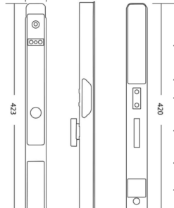 Khoá điện tử cửa nhôm Hyundai HY-SLS005F Black