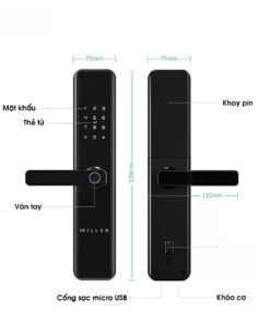 Khóa điện tử cửa gỗ Miller F6000 Pro