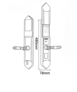 Khóa điện tử đại sảnh Hyundai HY-SLC8817 Bronze