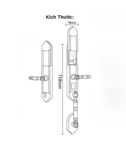 Khóa điện tử đại sảnh Hyundai HY-SLC8818 Bronze