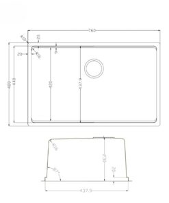 Chậu rửa bát chống xước phong cách Nhật TARI 7648SR