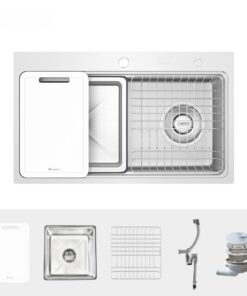 Chậu rửa bát 1 hố chống xước Konox KN8048TS Dekor