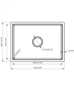 Chậu rửa bát 1 hố chống xước Konox KN6044SU Dekor