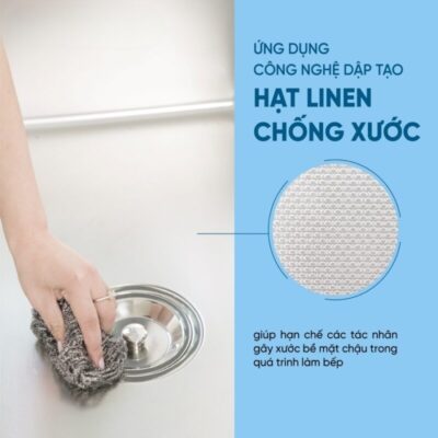 Chậu rửa bát 1 hố chống xước Konox KN6044SU Dekor