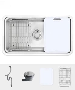 Chậu rửa bát 1 hố chống xước Konox KN8347SU Dekor Basic