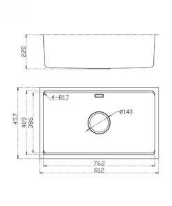 Chậu rửa bát chống xước Konox KN8146SU Dekor-Full