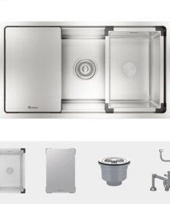 Chậu rửa bát chống xước Konox KN8146SU Dekor-Full