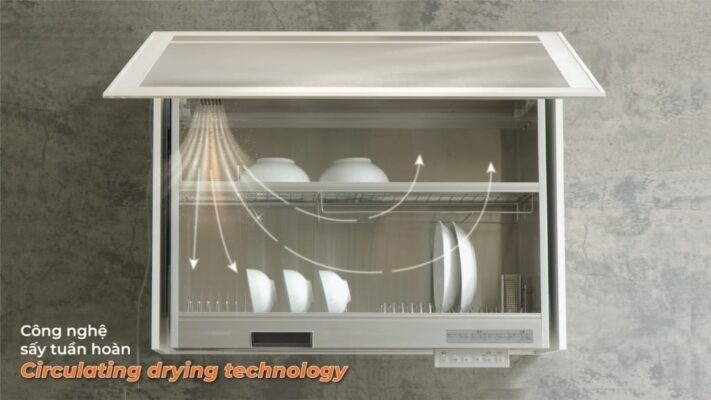 Giá bát đĩa nâng hạ điện Nhật Bản Garis ML06H có sấy khô Giá bát đĩa nâng hạ điện Nhật Bản Garis ML06H có sấy khô