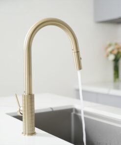 Vòi rửa bát dây rút Konox Venice Gold