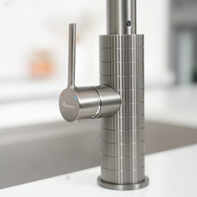Vòi rửa bát dây rút Konox Venice Gun Metal