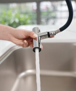 Vòi rửa bát dây rút Konox Volta Black