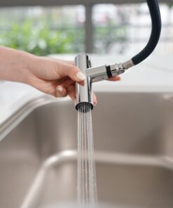 Vòi rửa bát dây rút Konox Volta Nickel