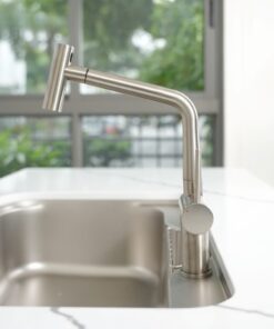 Vòi rửa bát dây rút Konox Volta Nickel