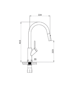 Vòi rửa bát Eurogold EUF333CR