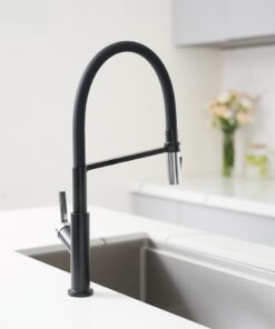 Vòi rửa bát thân mềm Konox Tema Black