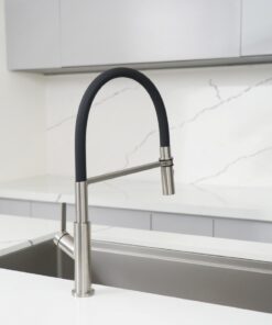 Vòi rửa bát thân mềm Konox Tema Nickel