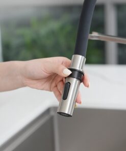 Vòi rửa bát thân mềm Konox Tema Nickel