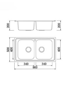 Chậu rửa bát Konox European sink Premium KS8650 2B