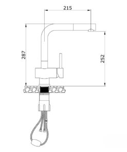 Vòi rửa bát dây rút Konox KN1337