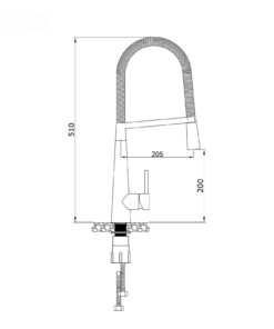 Vòi rửa bát thân mềm Konox KN1909